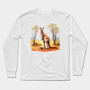 Cute Kangaroo Long Sleeve T-Shirt